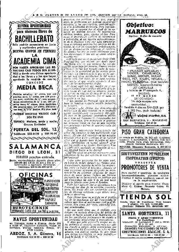 ABC MADRID 28-01-1971 página 28
