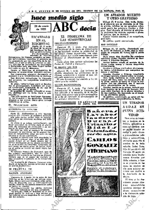 ABC MADRID 28-01-1971 página 43