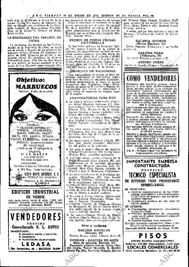 ABC MADRID 29-01-1971 página 46