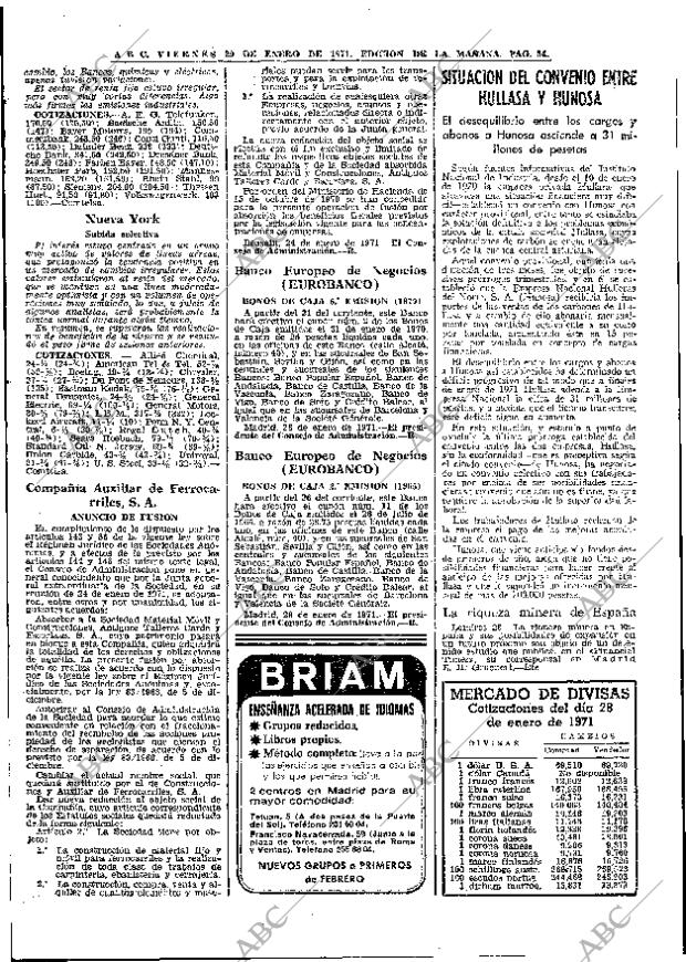 ABC MADRID 29-01-1971 página 54