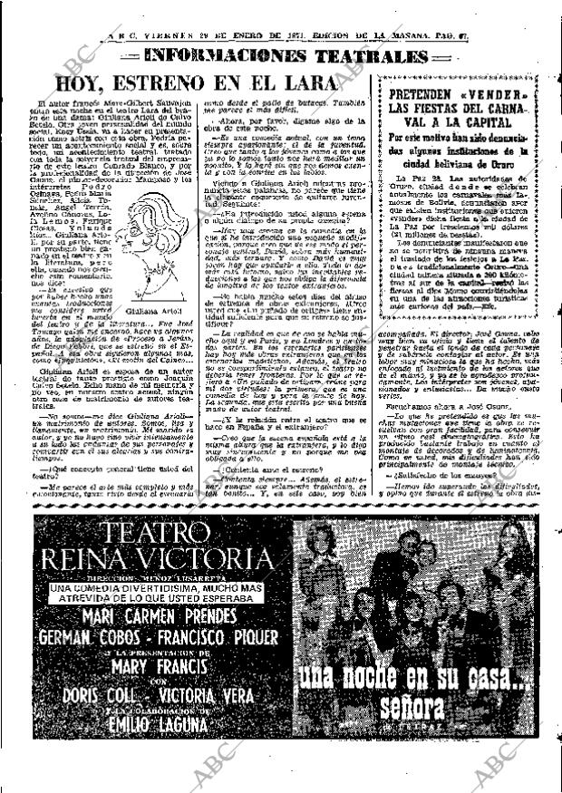 ABC MADRID 29-01-1971 página 67