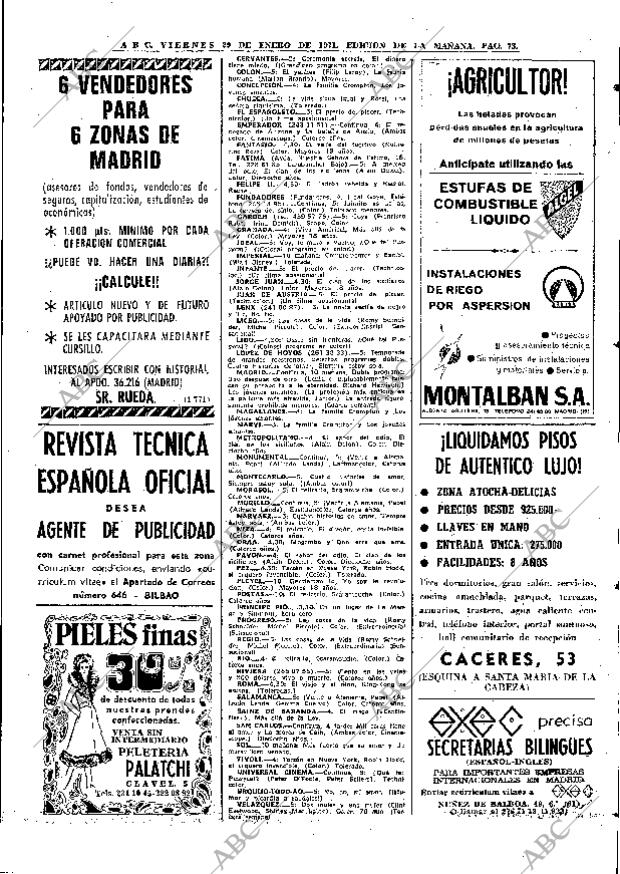 ABC MADRID 29-01-1971 página 73