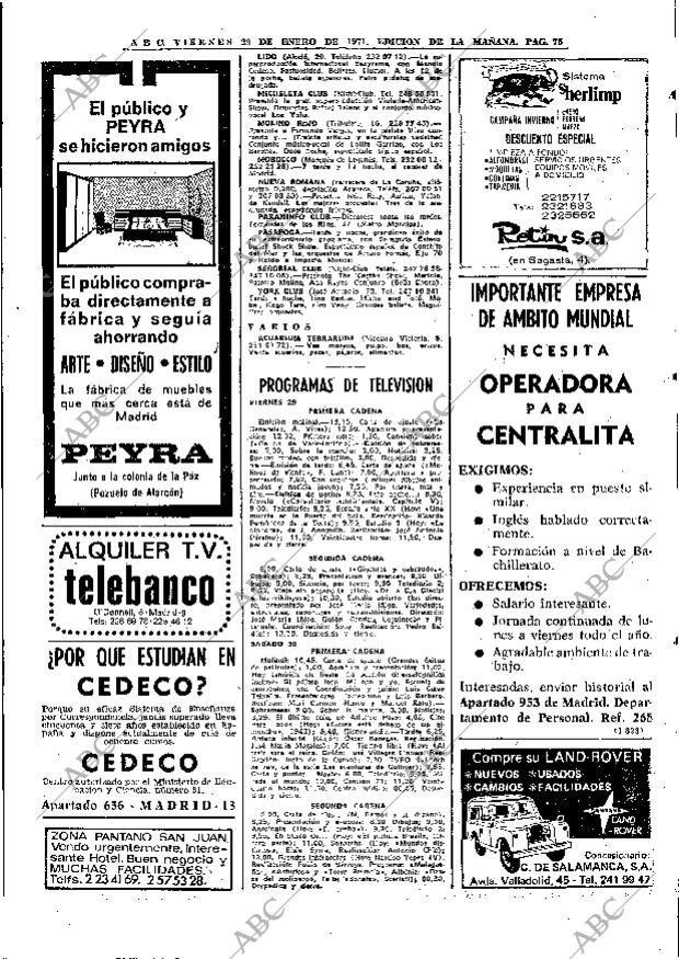 ABC MADRID 29-01-1971 página 75