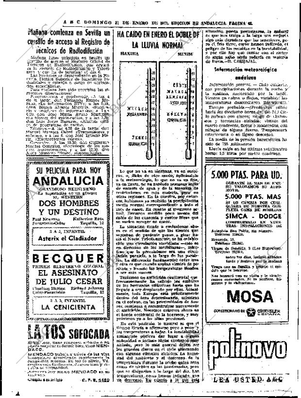 ABC SEVILLA 31-01-1971 página 42