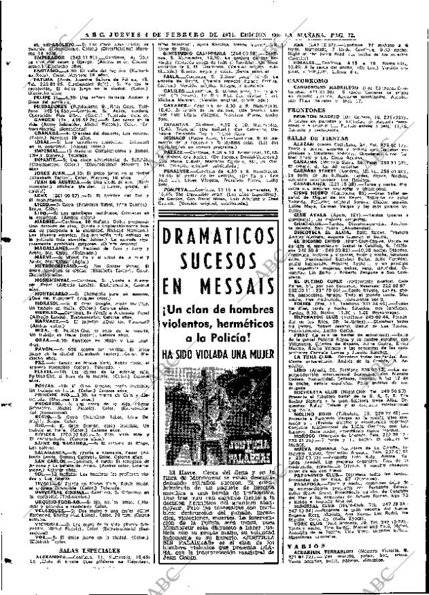 ABC MADRID 04-02-1971 página 72