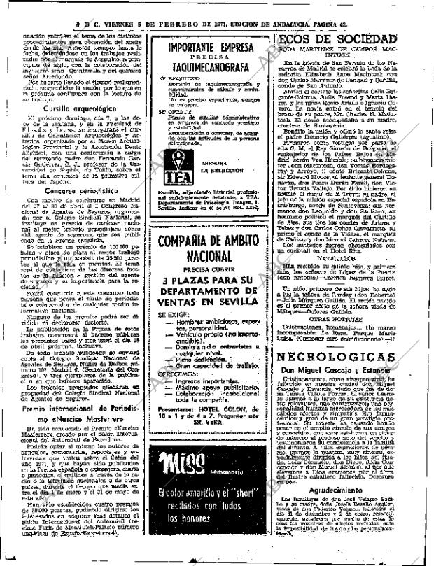 ABC SEVILLA 05-02-1971 página 42