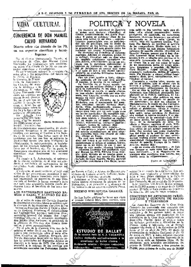 ABC MADRID 07-02-1971 página 45