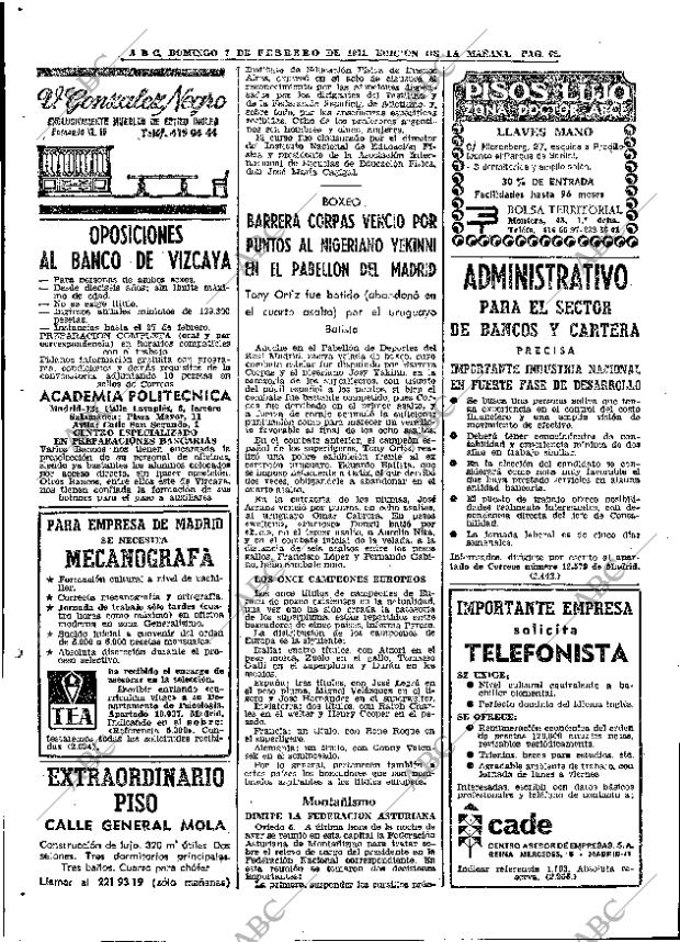 ABC MADRID 07-02-1971 página 62