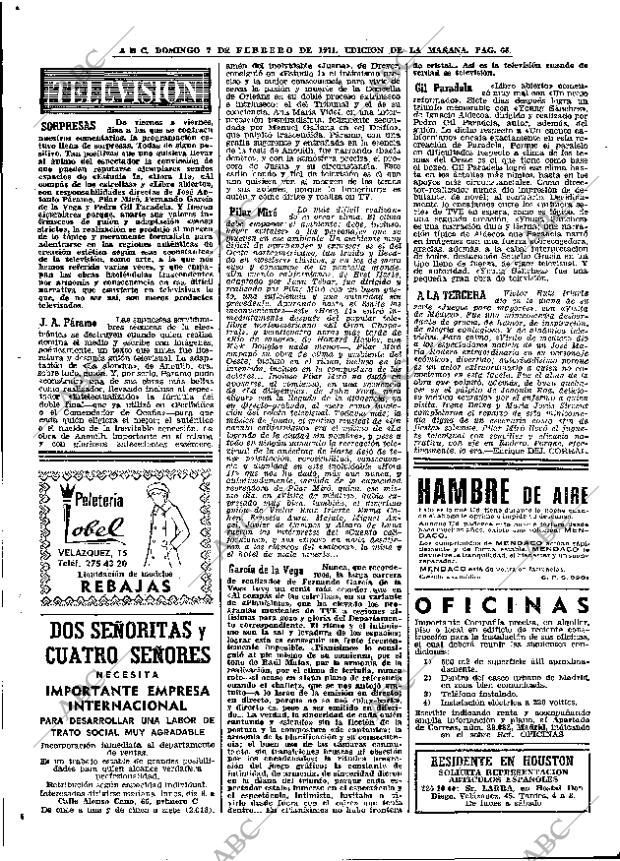 ABC MADRID 07-02-1971 página 66