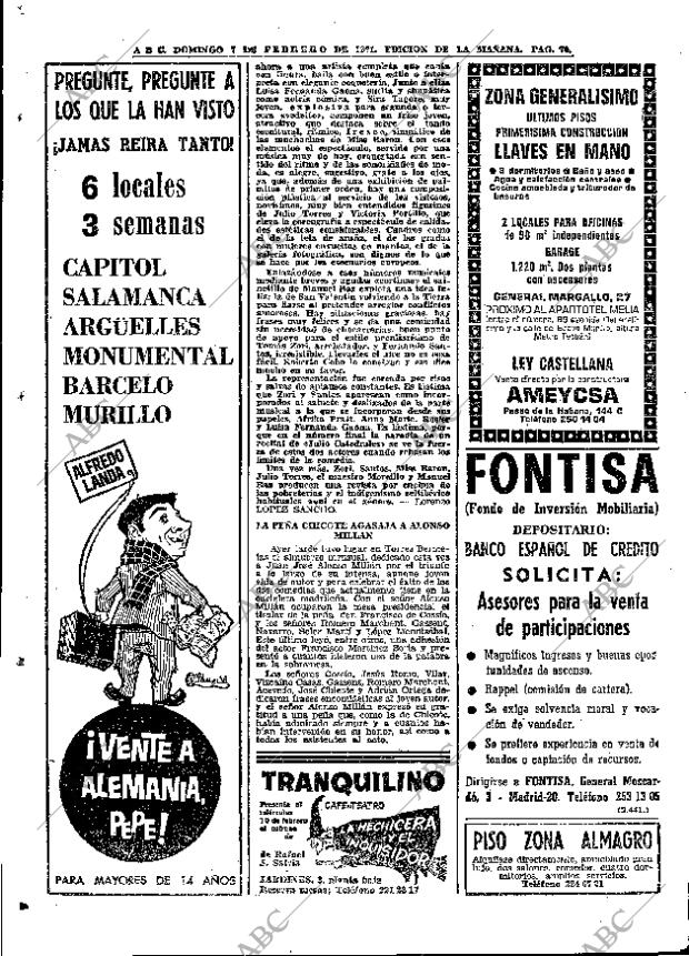 ABC MADRID 07-02-1971 página 70