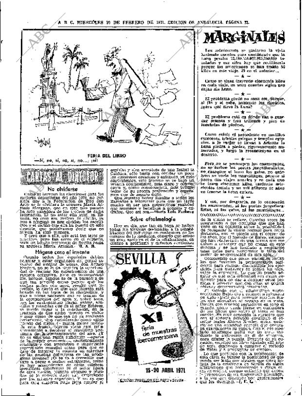 ABC SEVILLA 10-02-1971 página 31