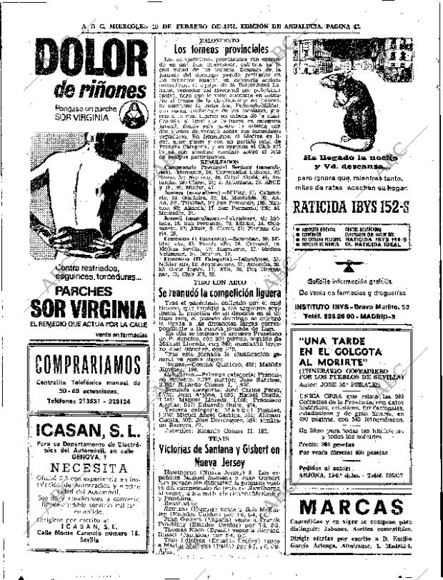 ABC SEVILLA 10-02-1971 página 42