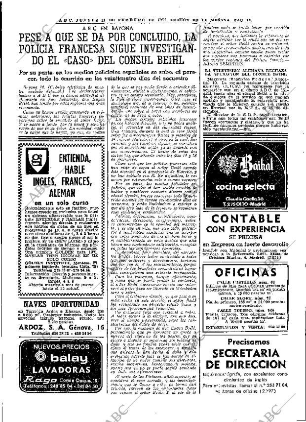 ABC MADRID 11-02-1971 página 18