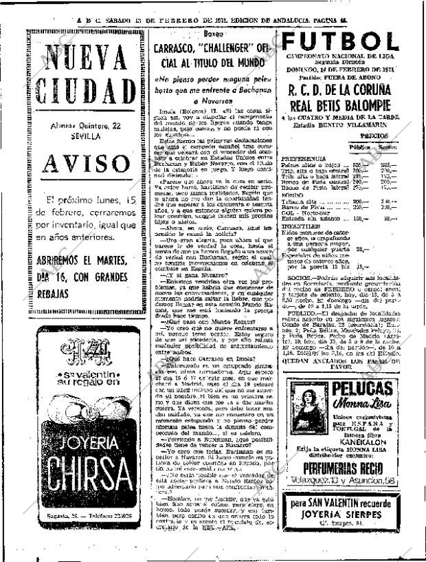 ABC SEVILLA 13-02-1971 página 46