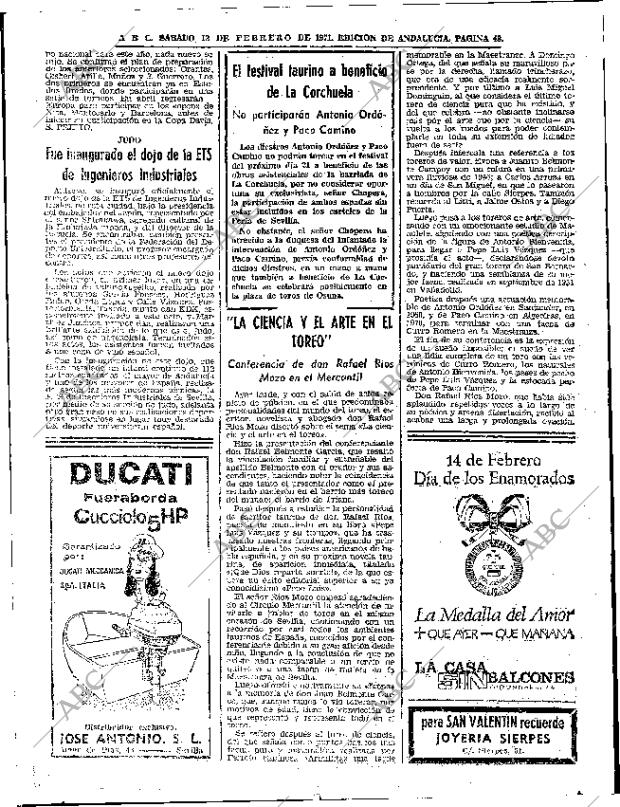 ABC SEVILLA 13-02-1971 página 48