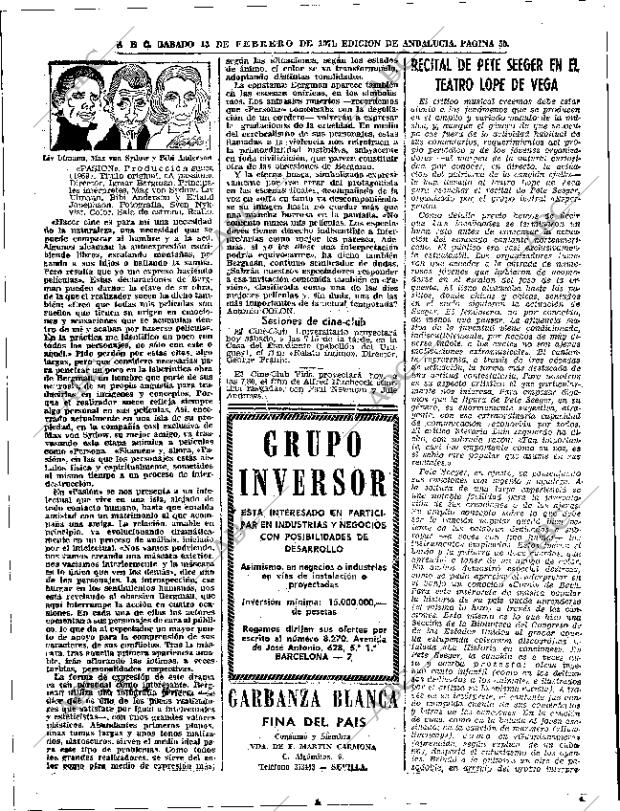 ABC SEVILLA 13-02-1971 página 50