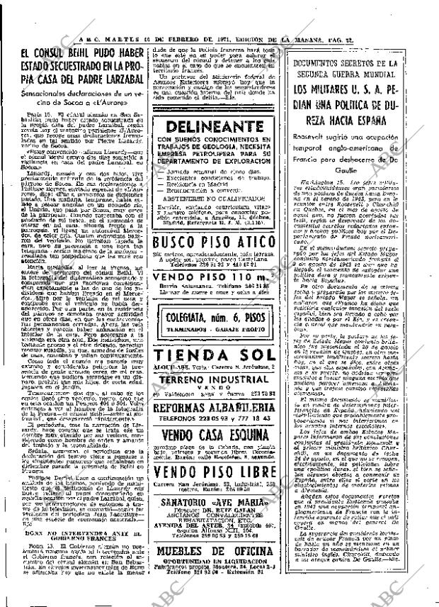 ABC MADRID 16-02-1971 página 22