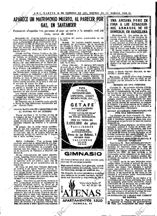 ABC MADRID 16-02-1971 página 27