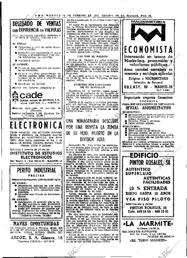 ABC MADRID 16-02-1971 página 28