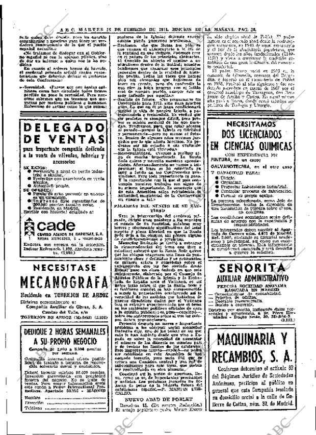 ABC MADRID 16-02-1971 página 30