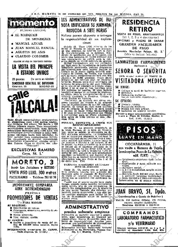 ABC MADRID 16-02-1971 página 34