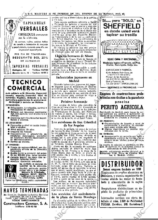 ABC MADRID 16-02-1971 página 42