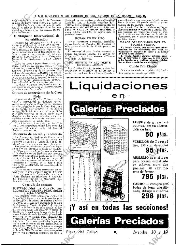 ABC MADRID 16-02-1971 página 43