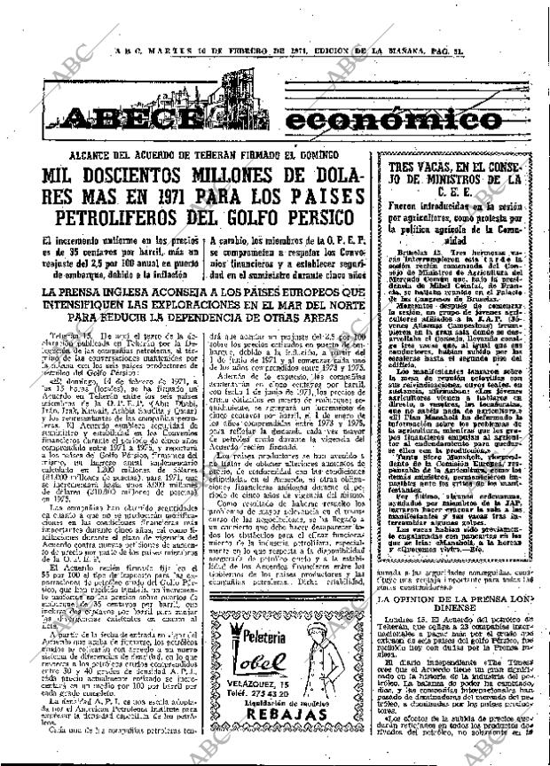 ABC MADRID 16-02-1971 página 51