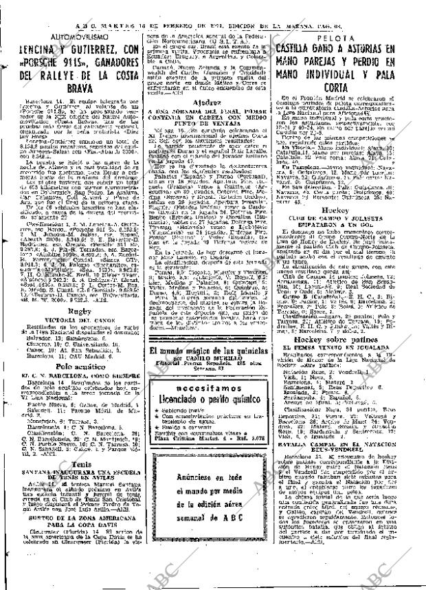 ABC MADRID 16-02-1971 página 68