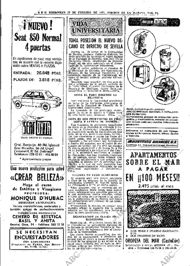 ABC MADRID 17-02-1971 página 22