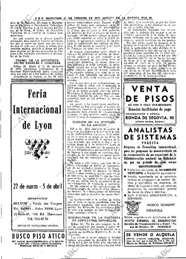 ABC MADRID 17-02-1971 página 40