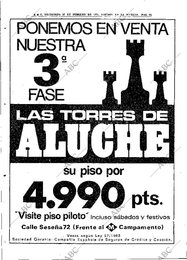 ABC MADRID 17-02-1971 página 62