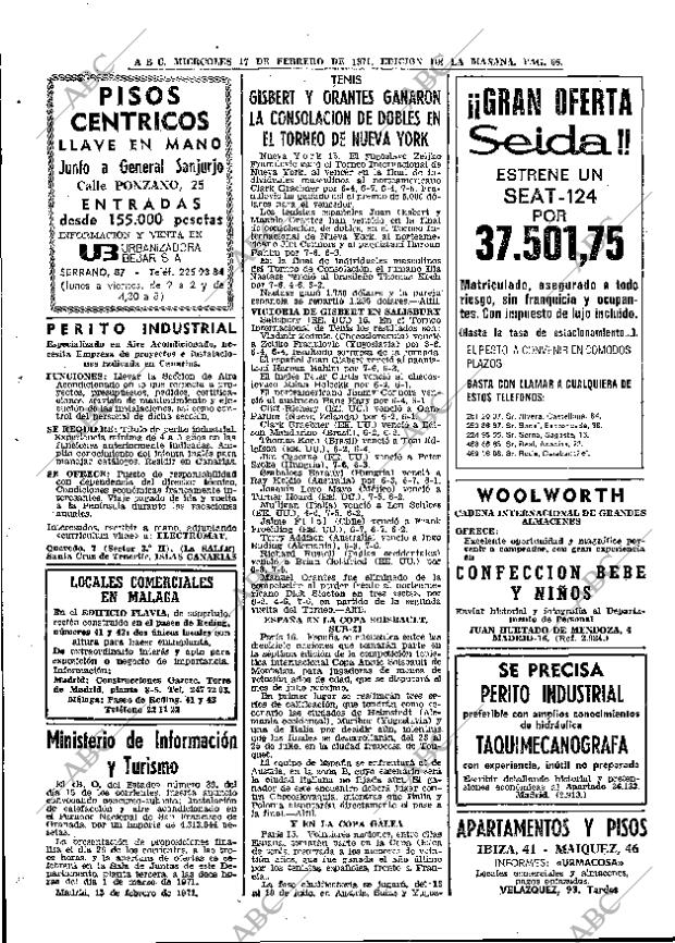 ABC MADRID 17-02-1971 página 66