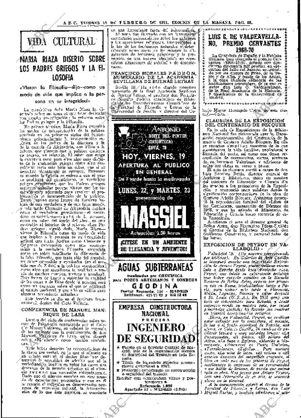 ABC MADRID 19-02-1971 página 45
