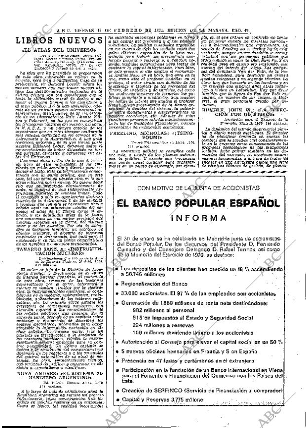 ABC MADRID 19-02-1971 página 49