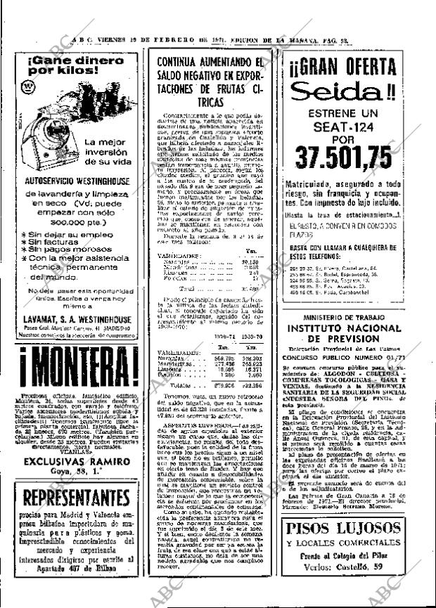 ABC MADRID 19-02-1971 página 52