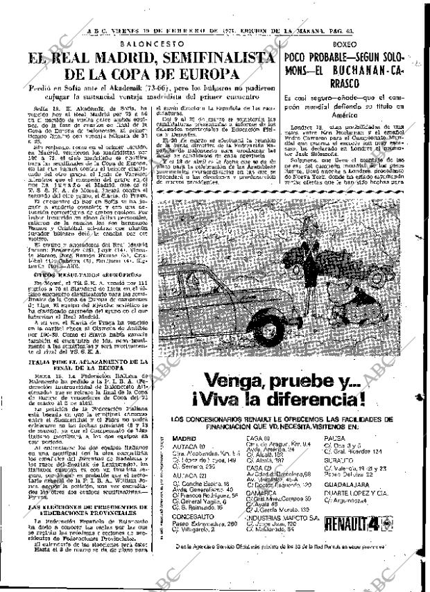 ABC MADRID 19-02-1971 página 63