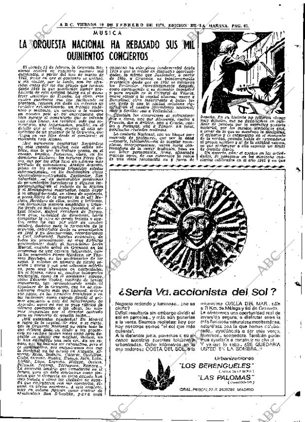 ABC MADRID 19-02-1971 página 67