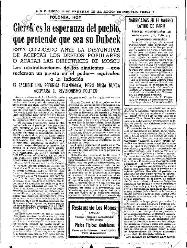 ABC SEVILLA 20-02-1971 página 17