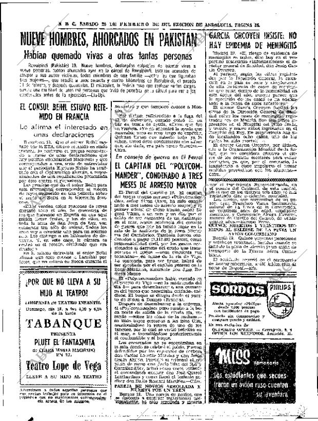 ABC SEVILLA 20-02-1971 página 26