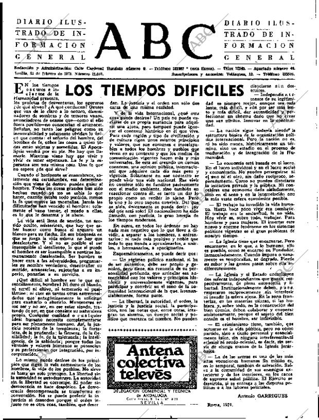 ABC SEVILLA 21-02-1971 página 3