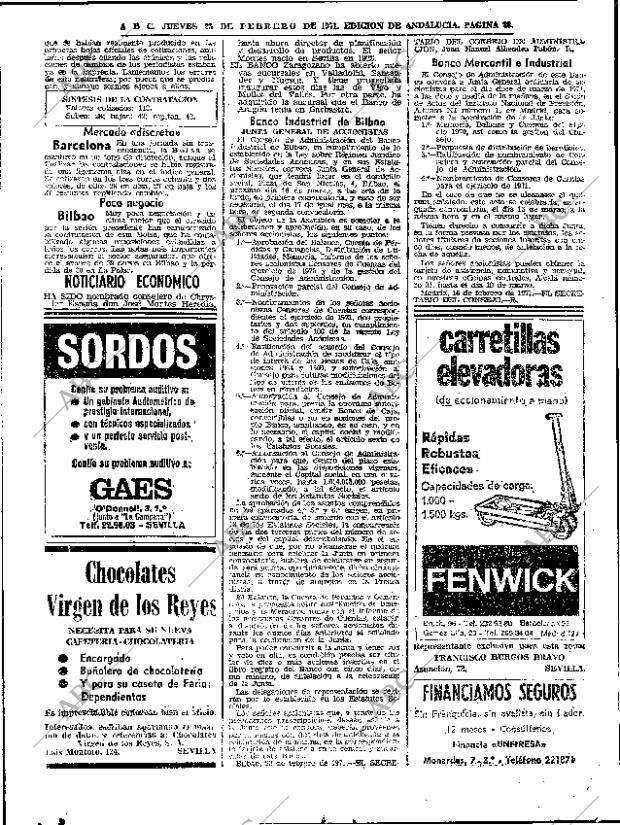 ABC SEVILLA 25-02-1971 página 28
