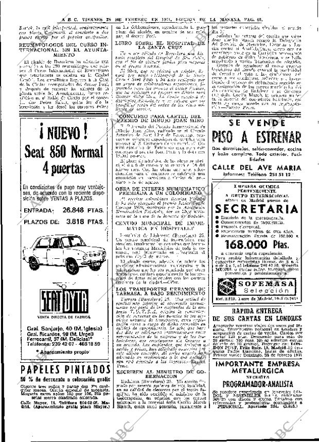 ABC MADRID 26-02-1971 página 40