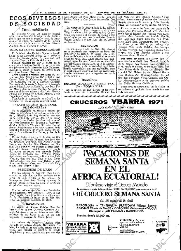 ABC MADRID 26-02-1971 página 47