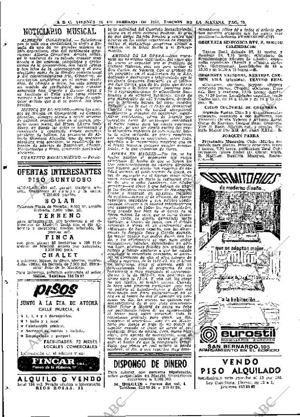 ABC MADRID 26-02-1971 página 70