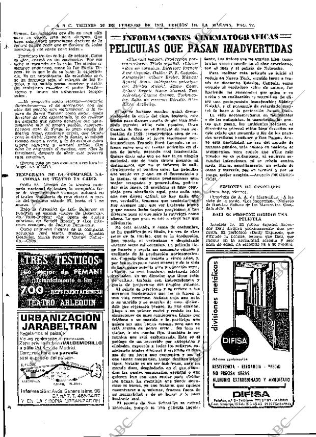ABC MADRID 26-02-1971 página 72