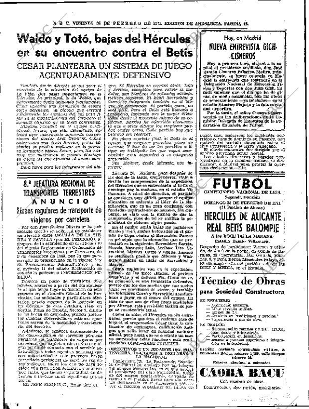 ABC SEVILLA 26-02-1971 página 42