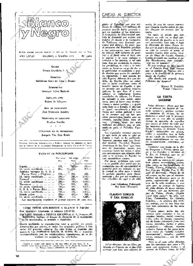 BLANCO Y NEGRO MADRID 06-03-1971 página 12