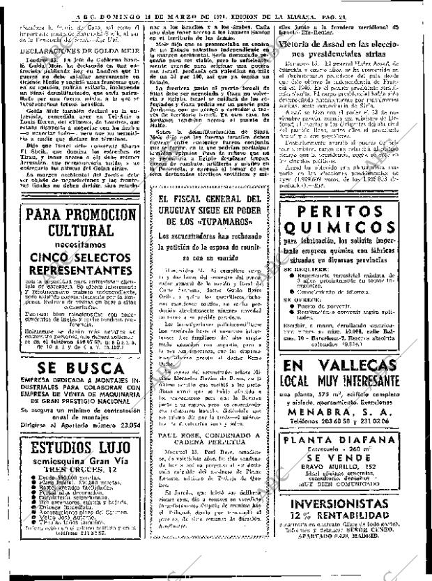 ABC MADRID 14-03-1971 página 28