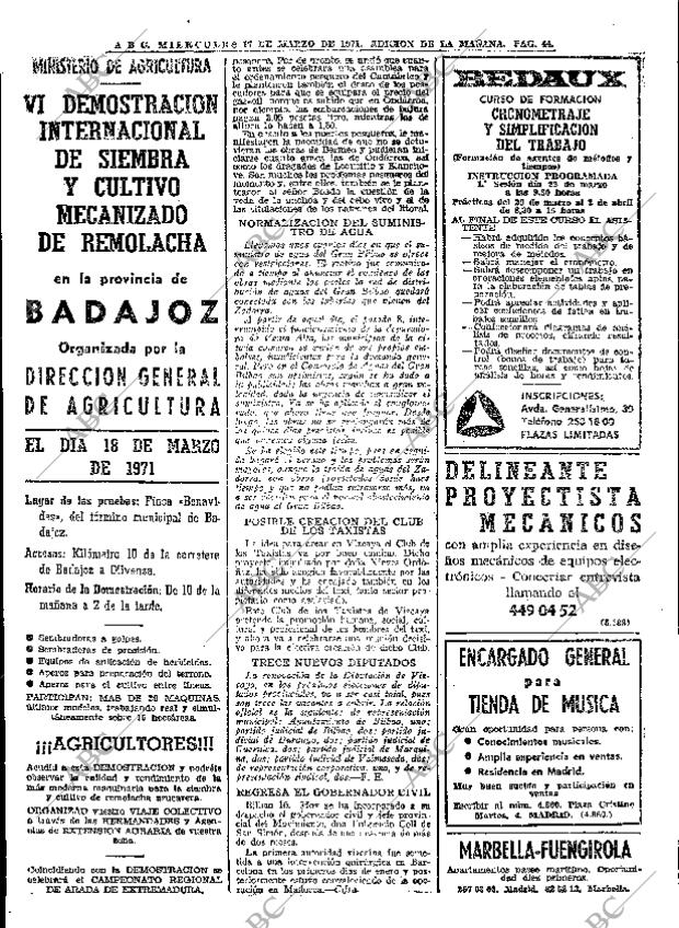 ABC MADRID 17-03-1971 página 44